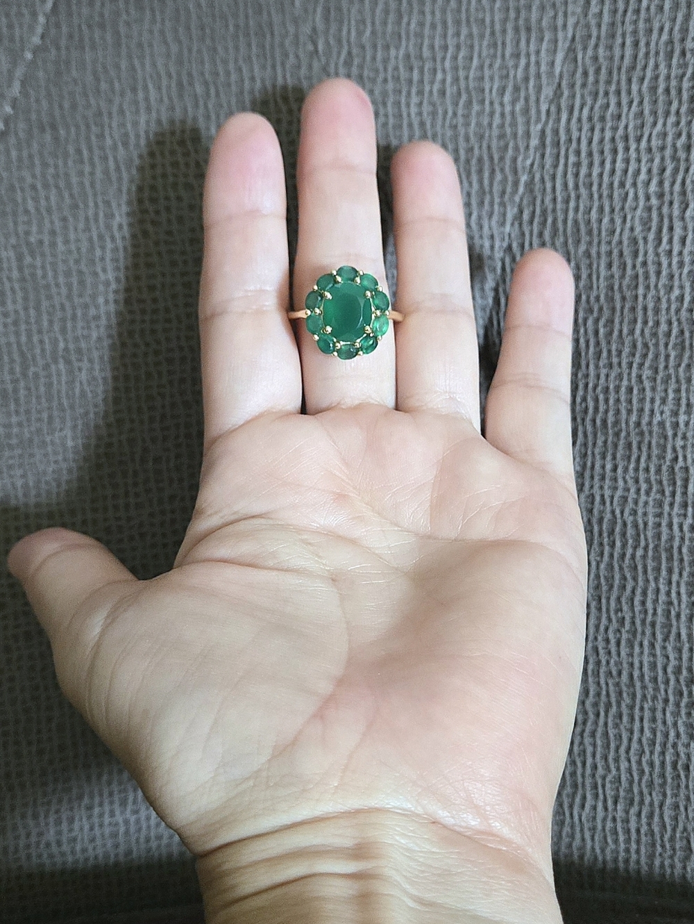 Shivam Green💚 Onyx Flower🌸 Ring💍 - Picture 2 of 16